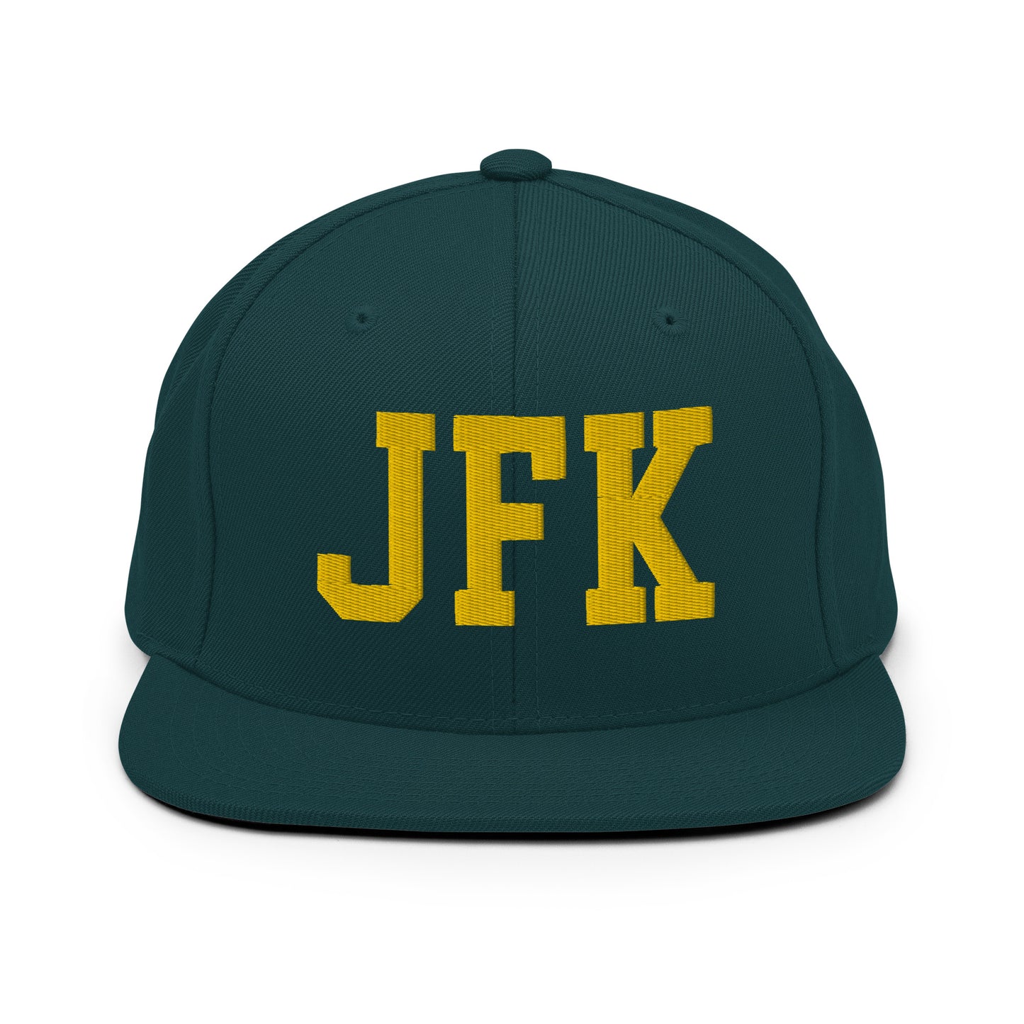 College-Style Classic Snapback Hat • Gold • JFK New York City • YHM Designs - Image 14