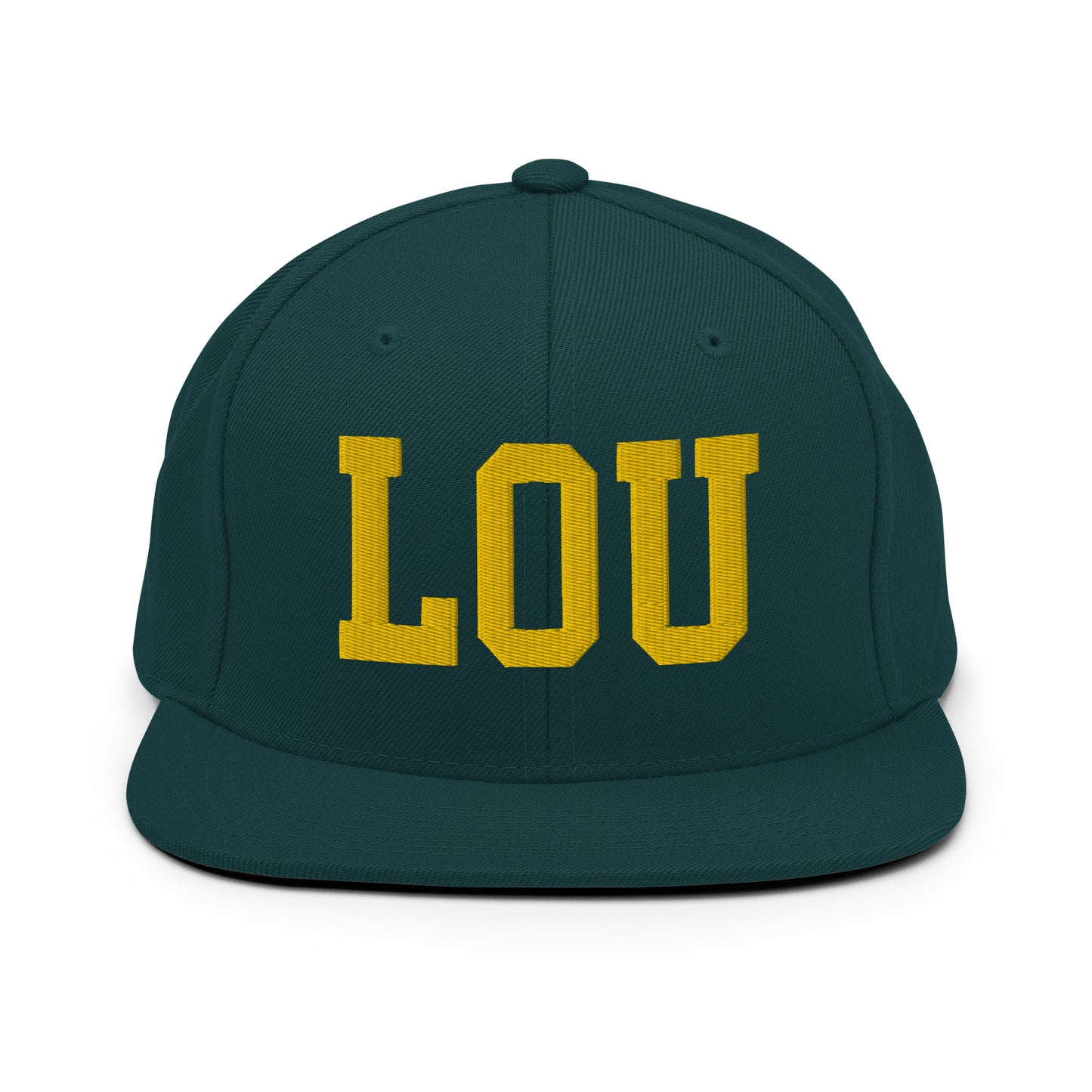 College-Style Classic Snapback Hat • Gold • LOU Louisville • YHM Designs - Image 14