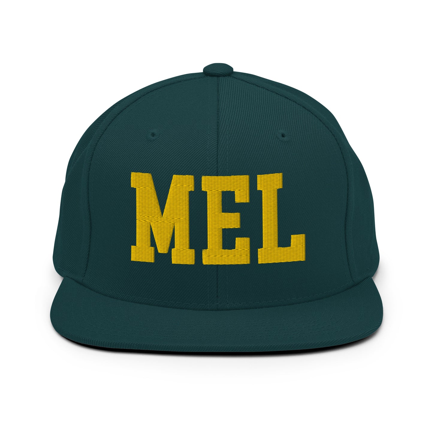College-Style Classic Snapback Hat • Gold • MEL Melbourne • YHM Designs - Image 14