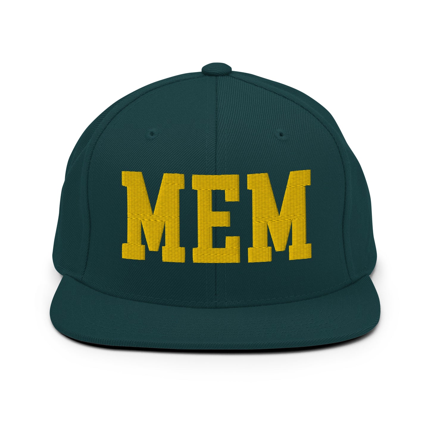 College-Style Classic Snapback Hat • Gold • MEM Memphis • YHM Designs - Image 14