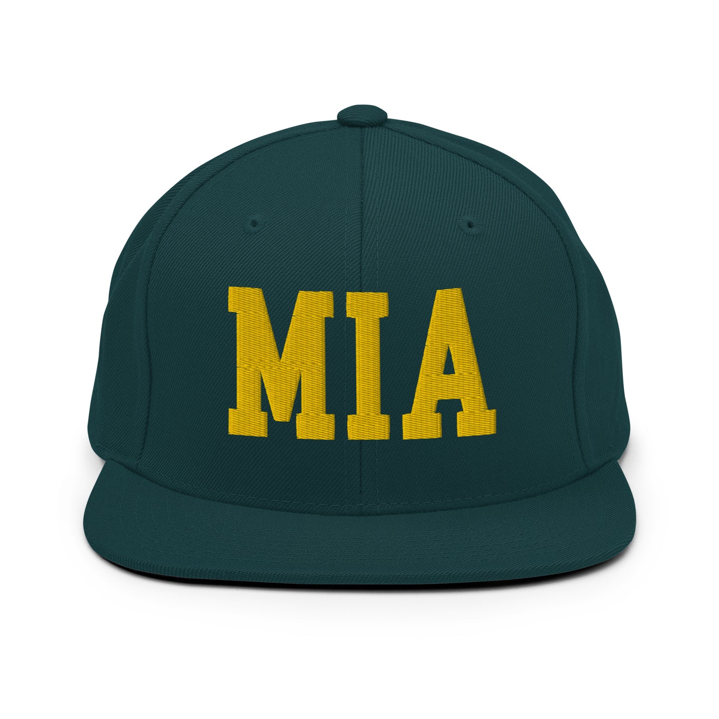 College-Style Classic Snapback Hat • Gold • MIA Miami • YHM Designs - Image 14