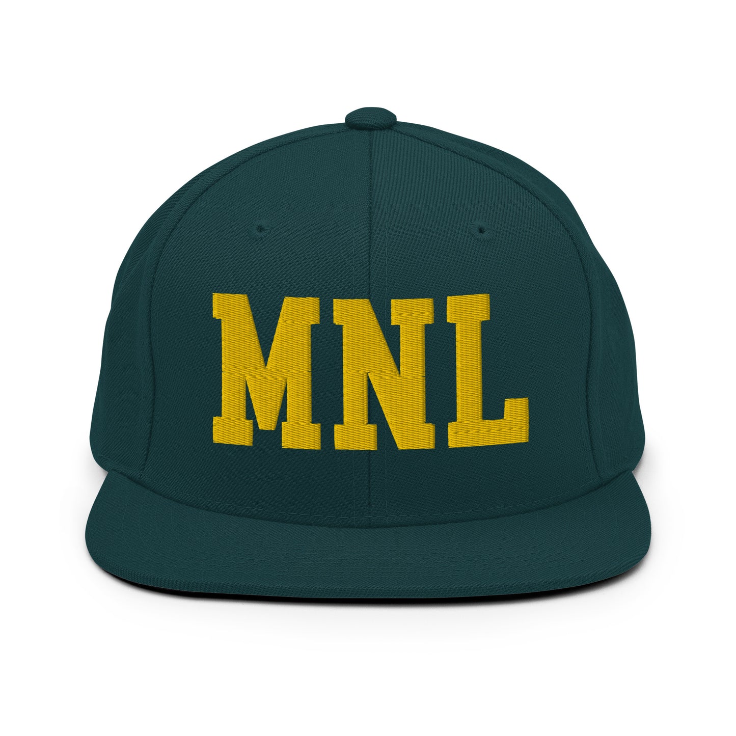 College-Style Classic Snapback Hat • Gold • MNL Manila • YHM Designs - Image 14