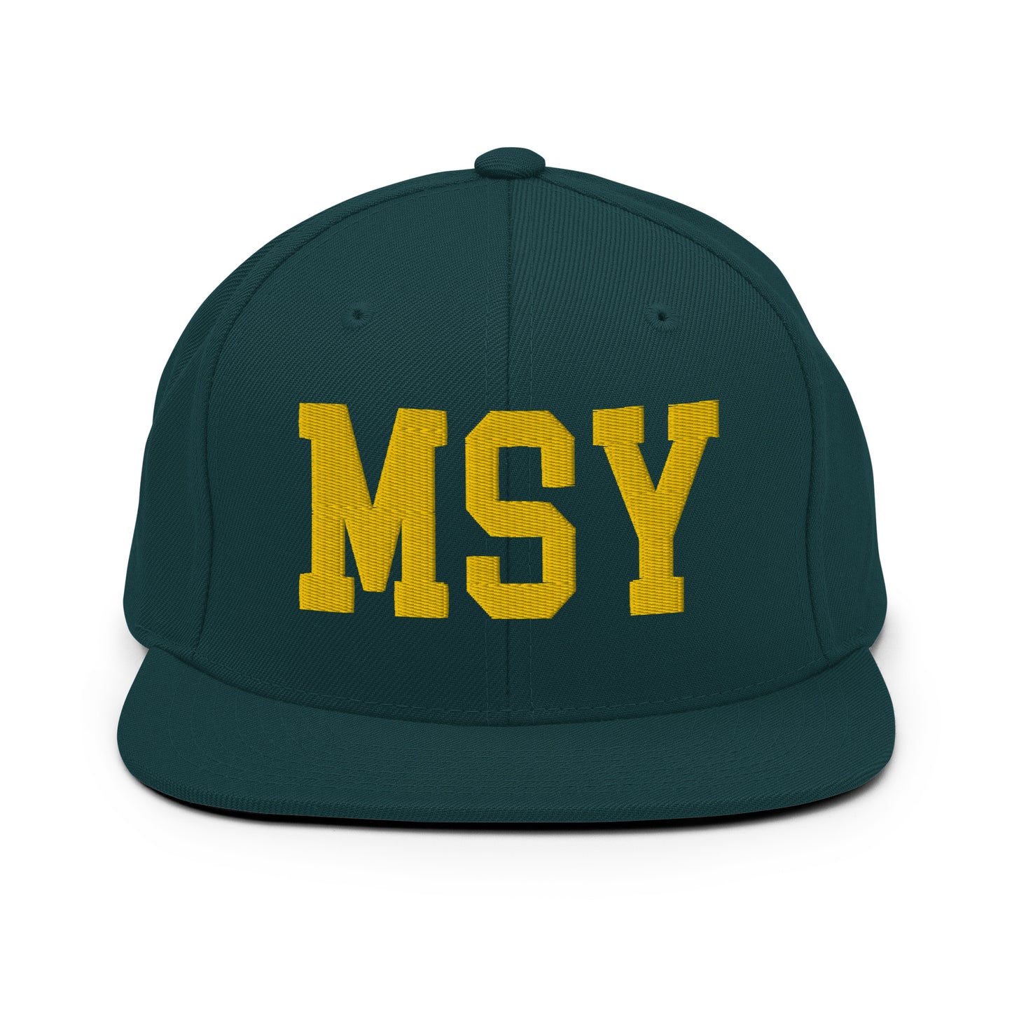 College-Style Classic Snapback Hat • Gold • MSY New Orleans • YHM Designs - Image 14