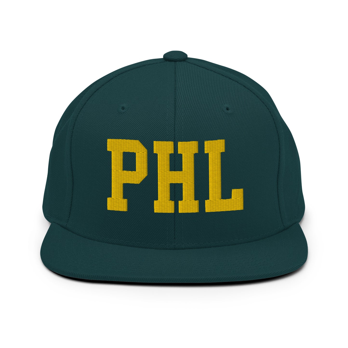 College-Style Classic Snapback Hat • Gold • PHL Philadelphia • YHM Designs - Image 14