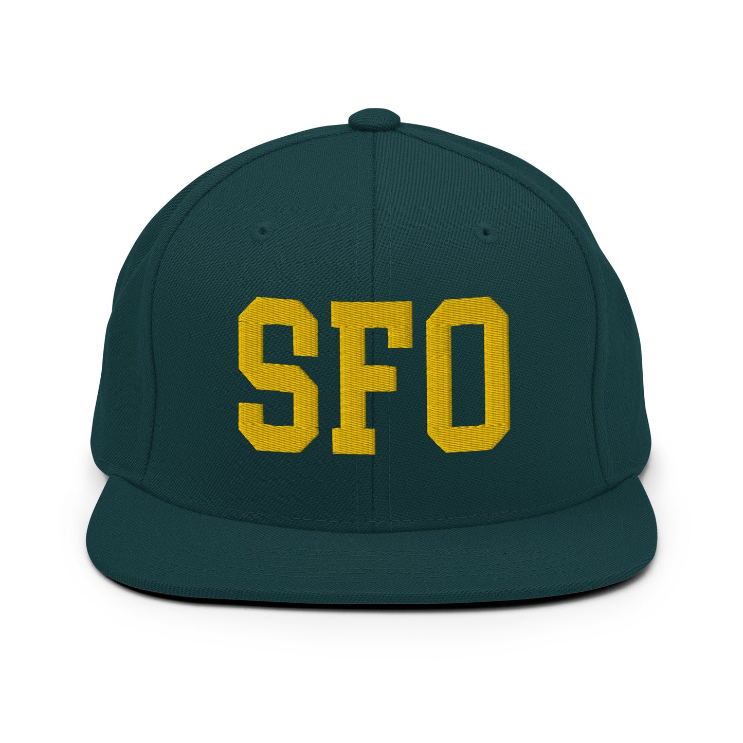 College-Style Classic Snapback Hat • Gold • SFO San Francisco • YHM Designs - Image 14