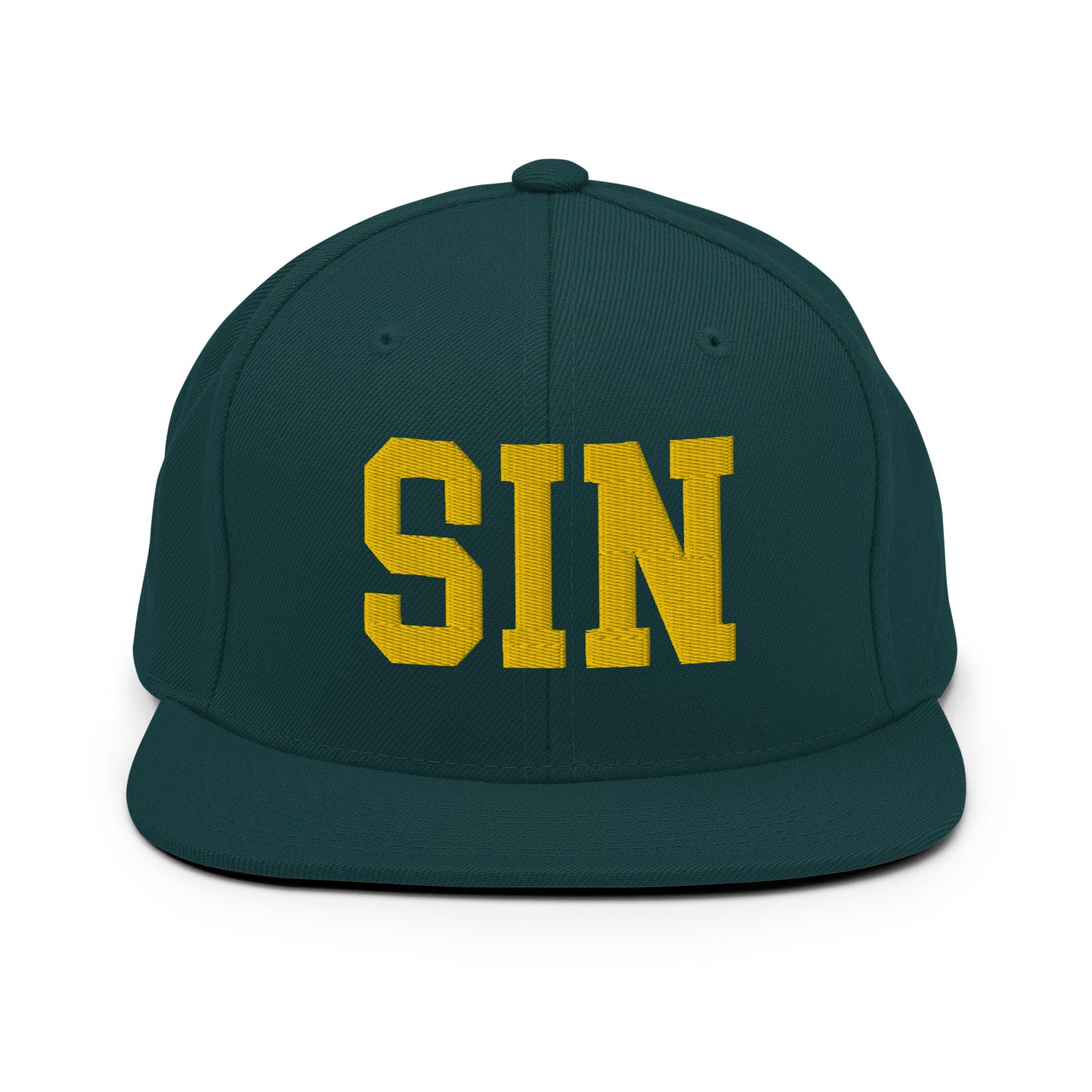 College-Style Classic Snapback Hat • Gold • SIN Singapore • YHM Designs - Image 14