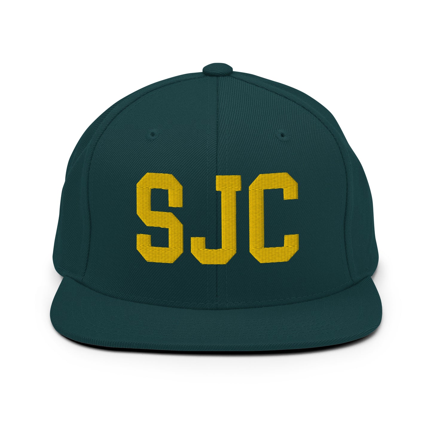 College-Style Classic Snapback Hat • Gold • SJC San Jose • YHM Designs - Image 14
