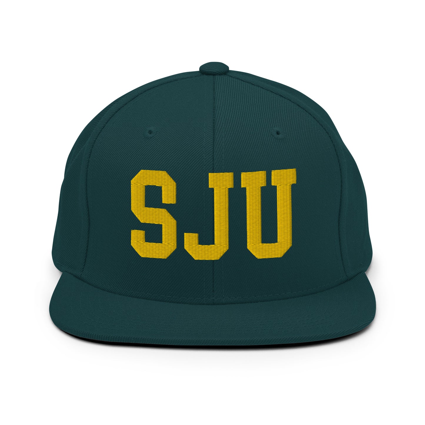 College-Style Classic Snapback Hat • Gold • SJU San Juan • YHM Designs - Image 14