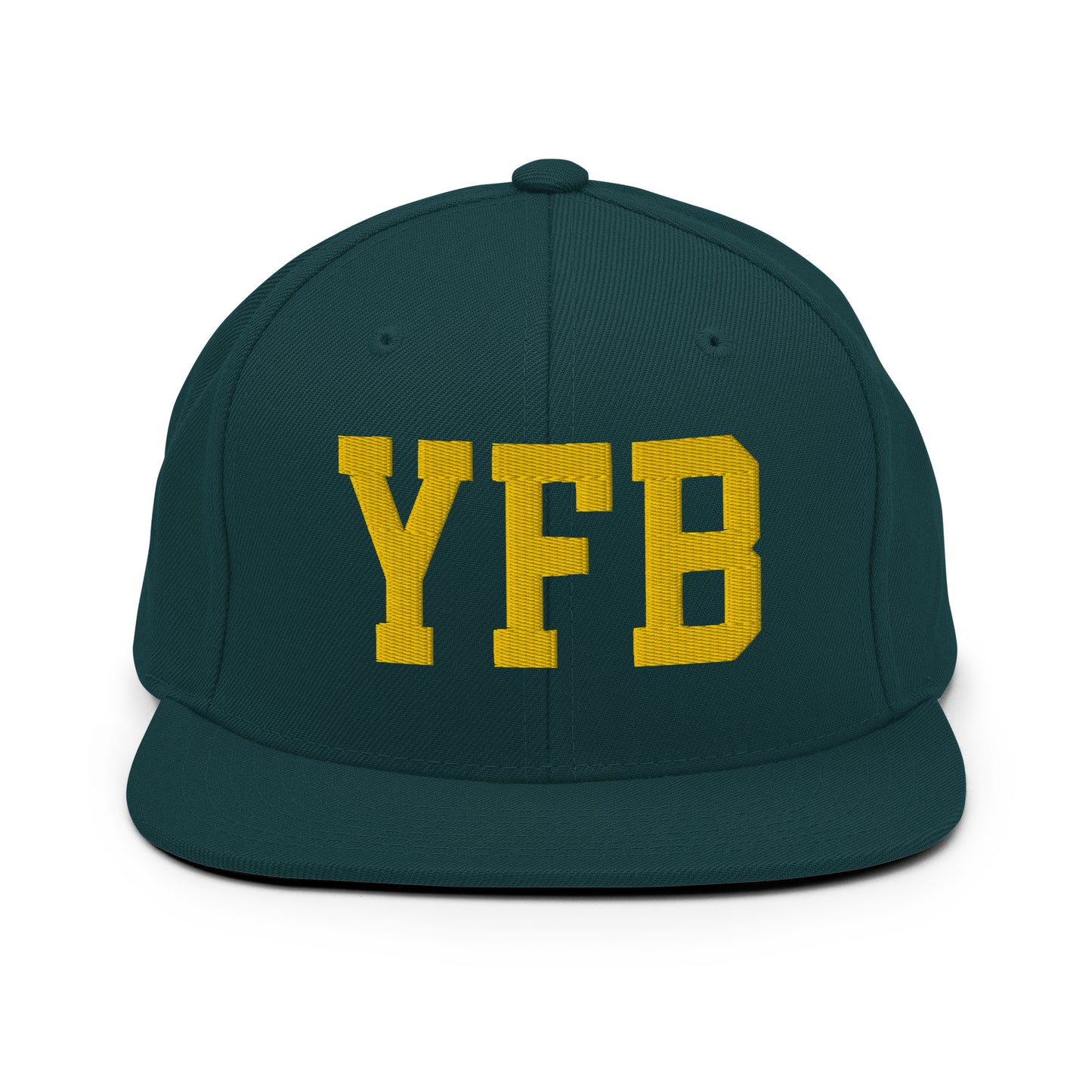College-Style Classic Snapback Hat • Gold • YFB Iqaluit • YHM Designs - Image 14