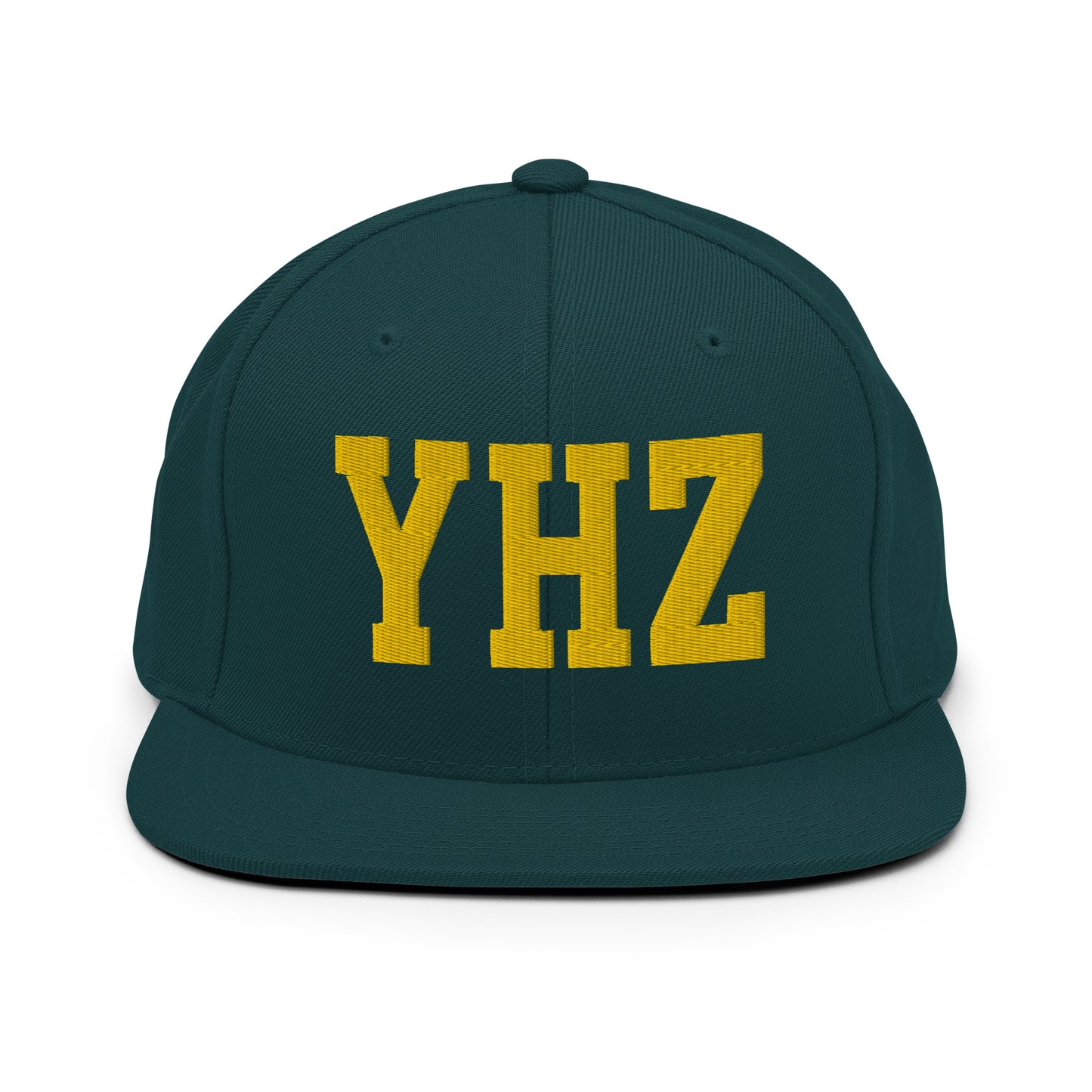 College-Style Classic Snapback Hat • Gold • YHZ Halifax • YHM Designs - Image 14