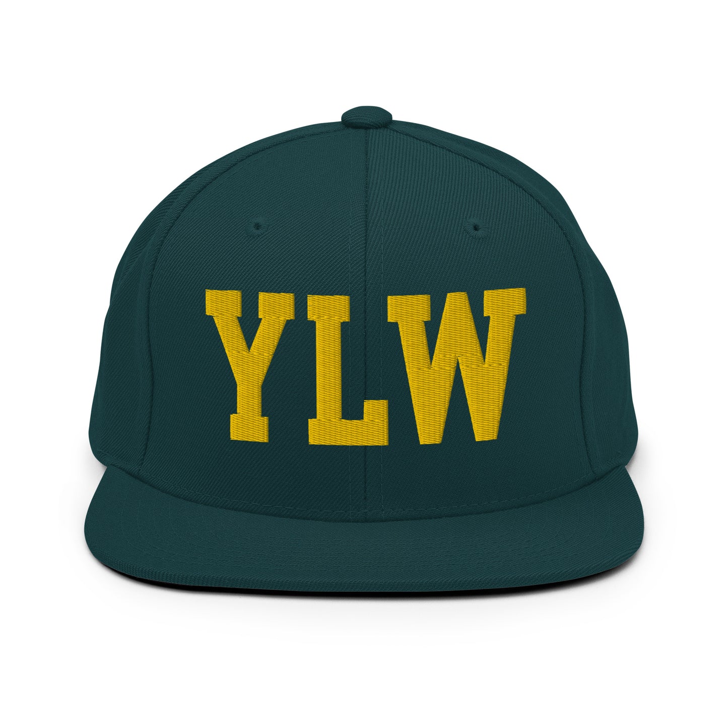 College-Style Classic Snapback Hat • Gold • YLW Kelowna • YHM Designs - Image 14