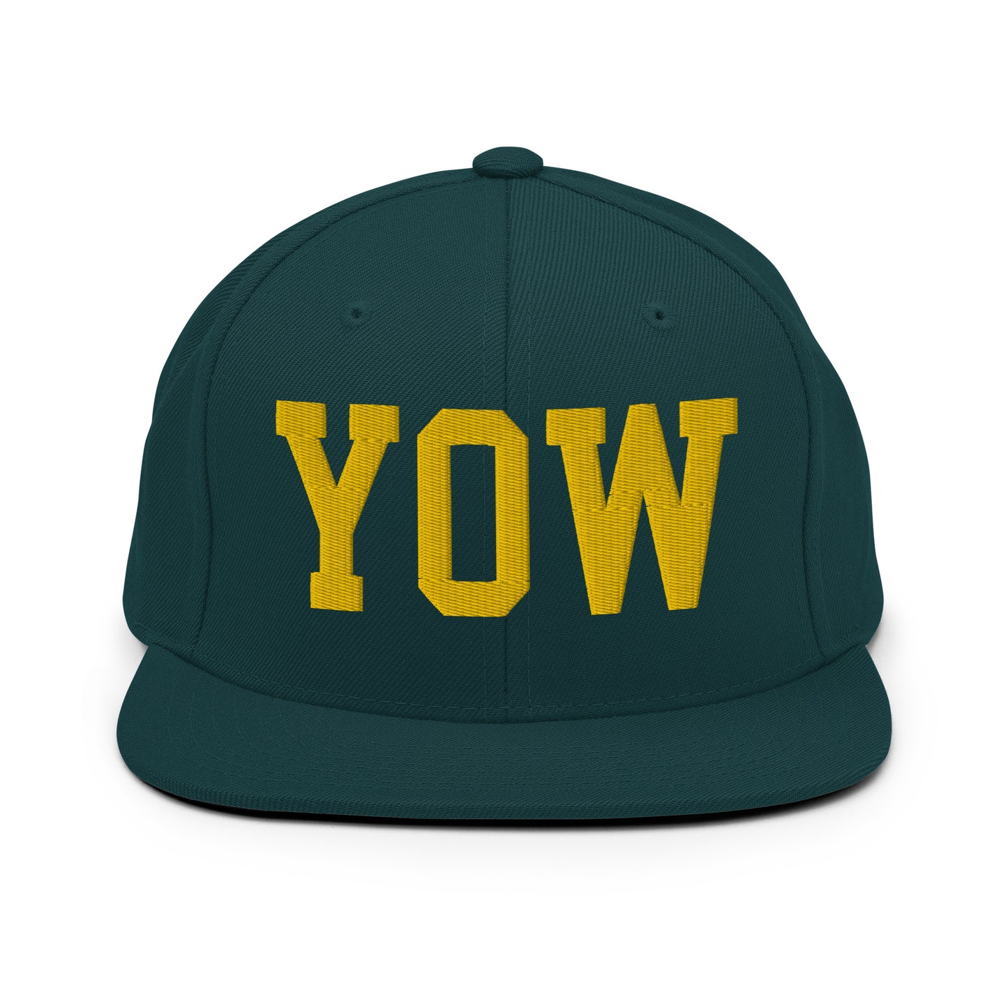 College-Style Classic Snapback Hat • Gold • YOW Ottawa • YHM Designs - Image 14