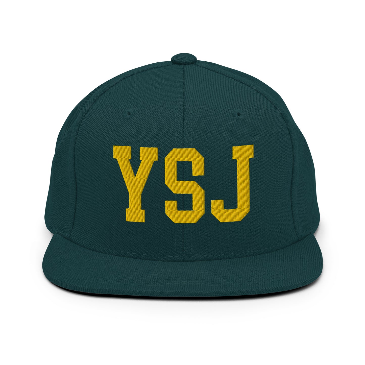 College-Style Classic Snapback Hat • Gold • YSJ Saint John • YHM Designs - Image 14
