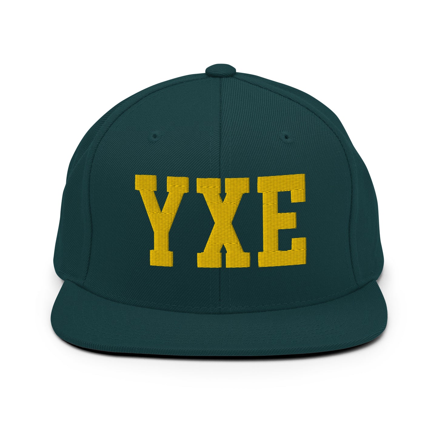 College-Style Classic Snapback Hat • Gold • YXE Saskatoon • YHM Designs - Image 14
