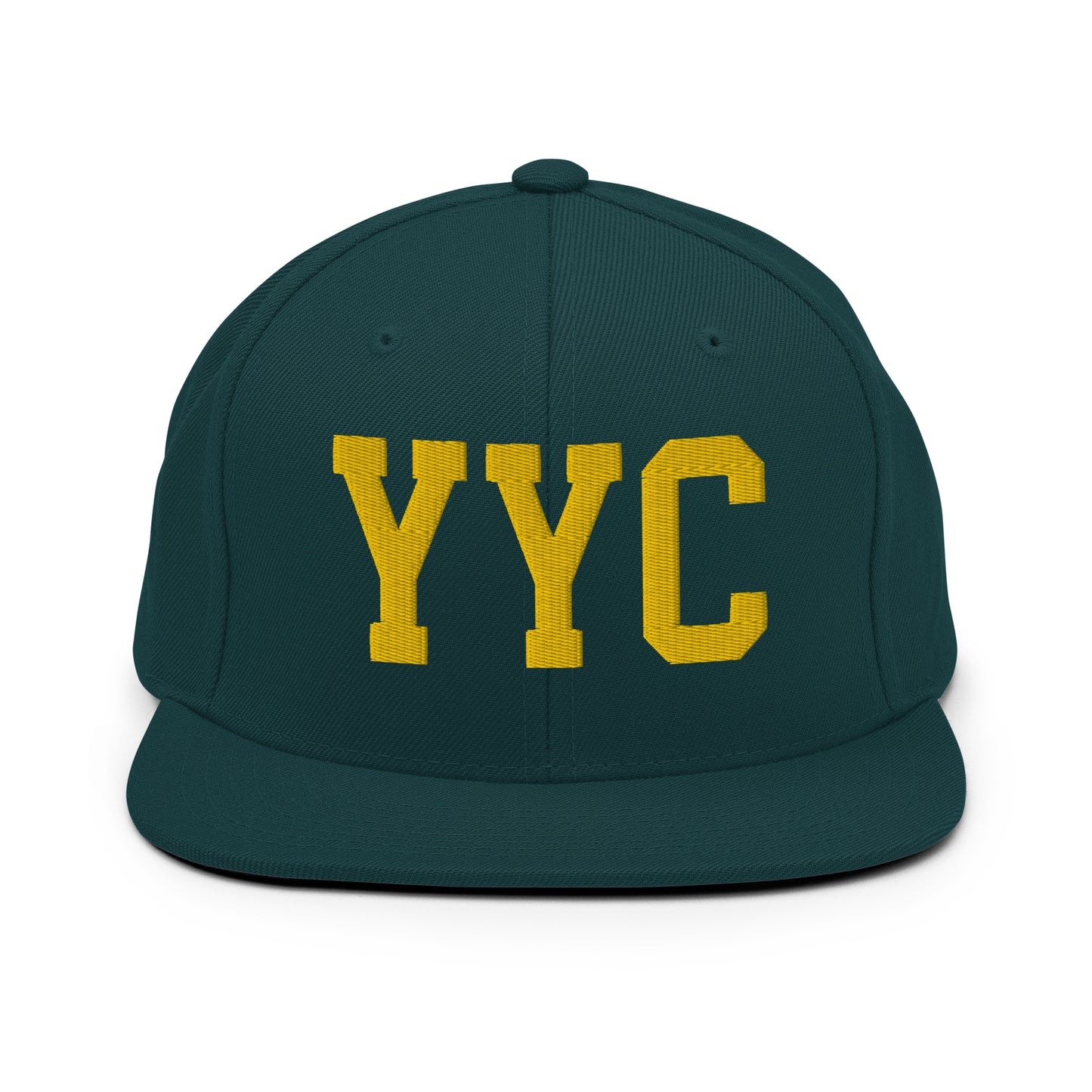 College-Style Classic Snapback Hat • Gold • YYC Calgary • YHM Designs - Image 14