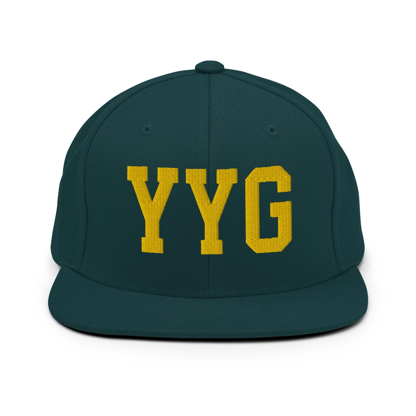 College-Style Classic Snapback Hat • Gold • YYG Charlottetown • YHM Designs - Image 14