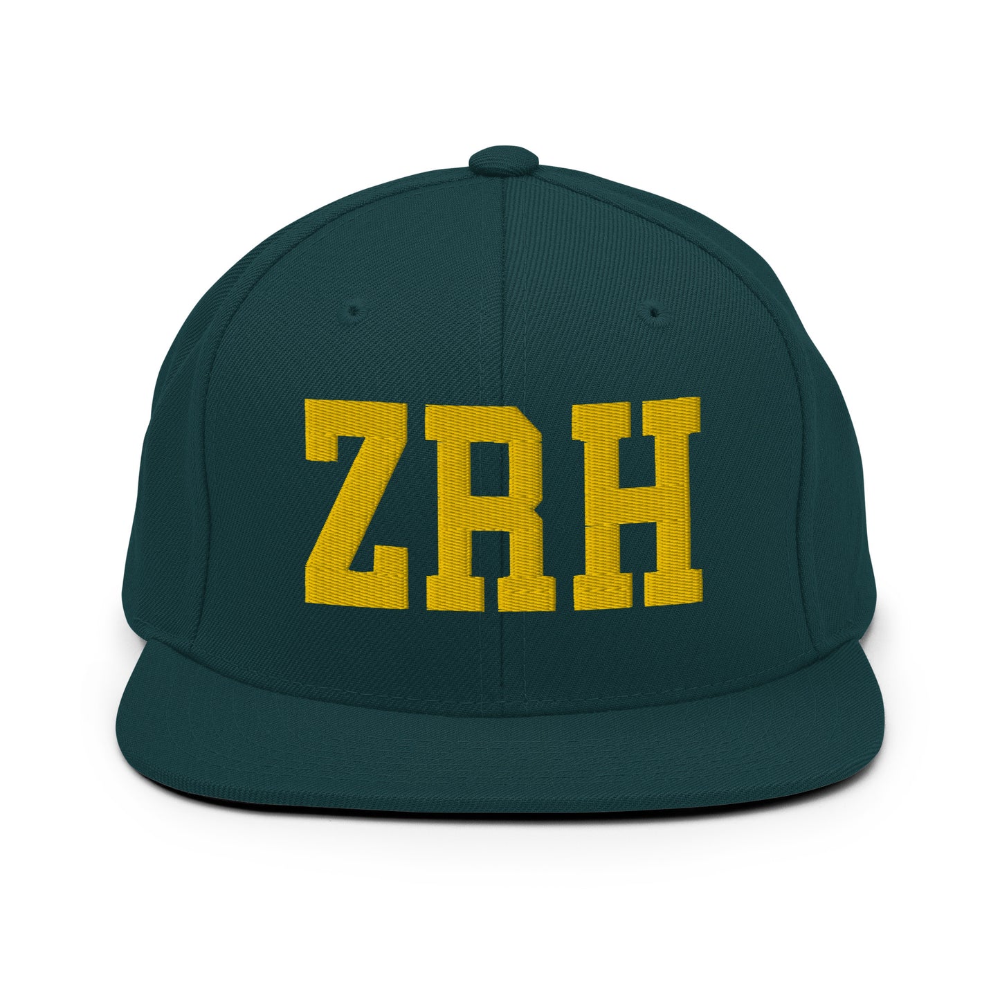 College-Style Classic Snapback Hat • Gold • ZRH Zurich • YHM Designs - Image 14