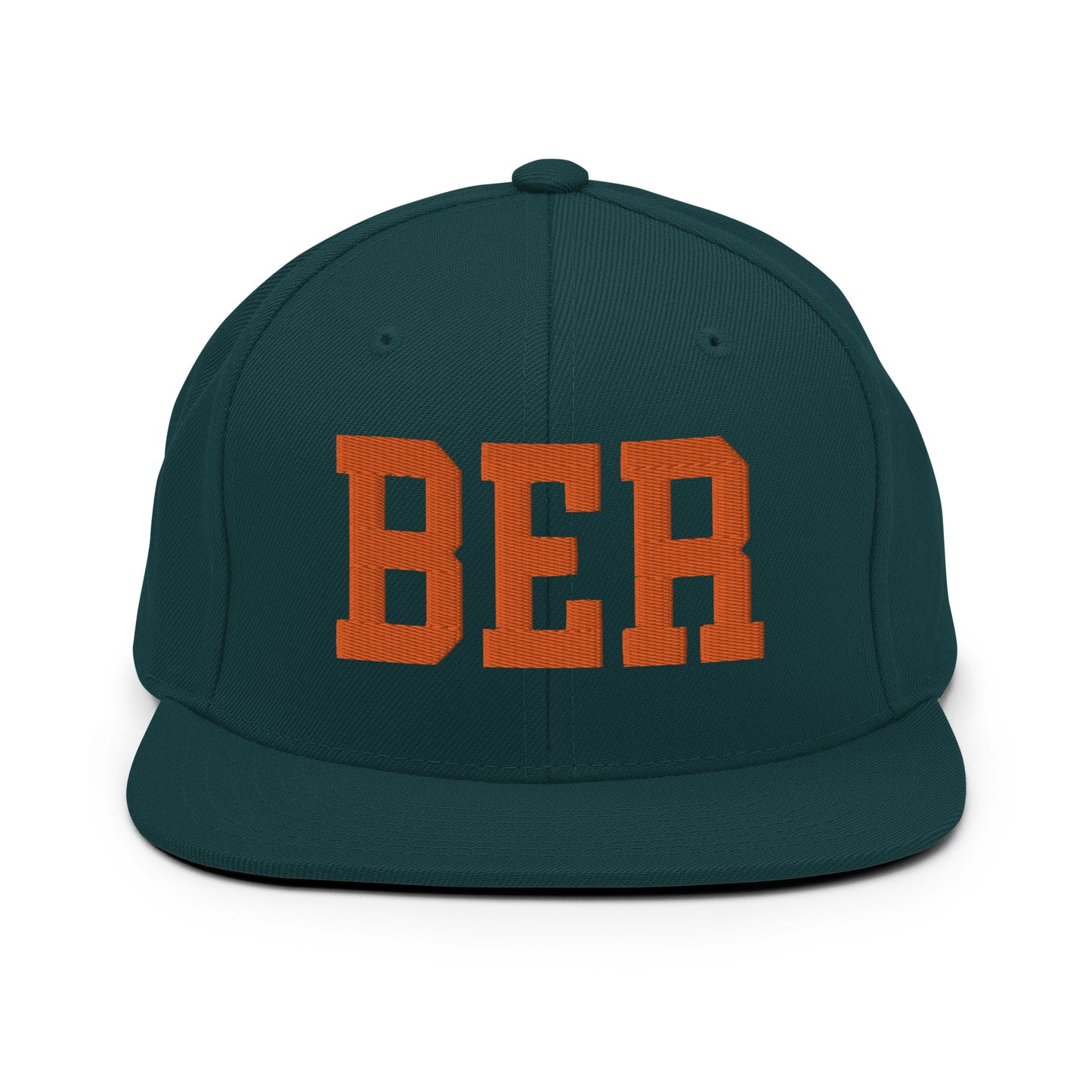 College-Style Classic Snapback Hat • Orange • BER Berlin • YHM Designs - Image 23