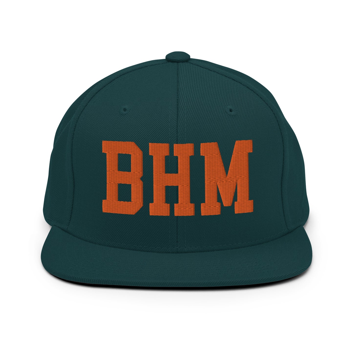 College-Style Classic Snapback Hat • Orange • BHM Birmingham • YHM Designs - Image 23