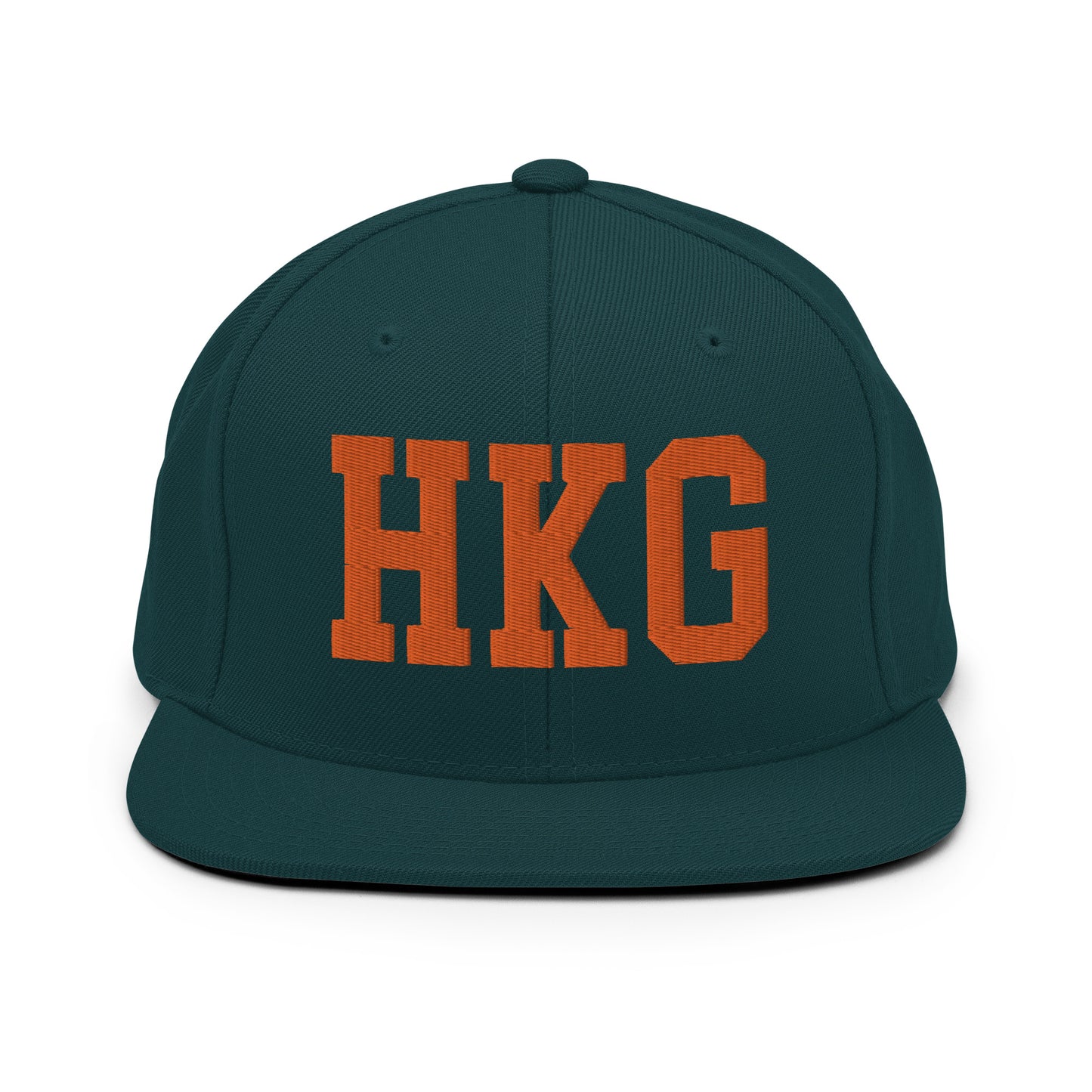 College-Style Classic Snapback Hat • Orange • HKG Hong Kong • YHM Designs - Image 23