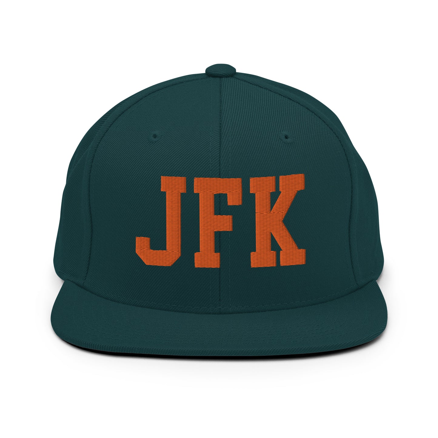 College-Style Classic Snapback Hat • Orange • JFK New York City • YHM Designs - Image 23