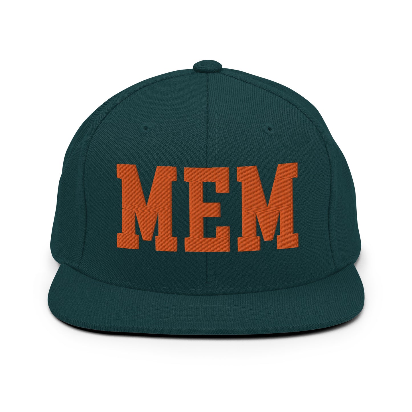 College-Style Classic Snapback Hat • Orange • MEM Memphis • YHM Designs - Image 23
