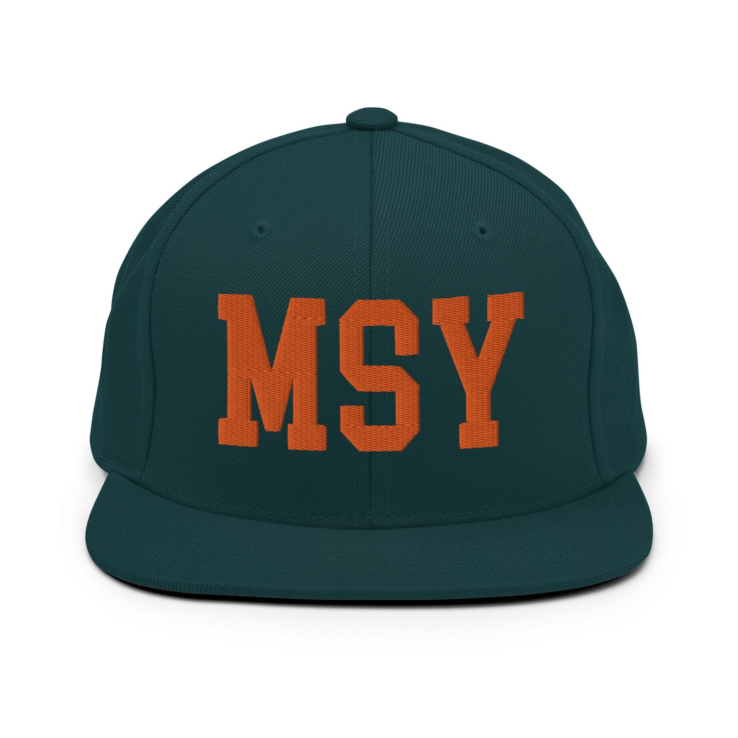 College-Style Classic Snapback Hat • Orange • MSY New Orleans • YHM Designs - Image 23