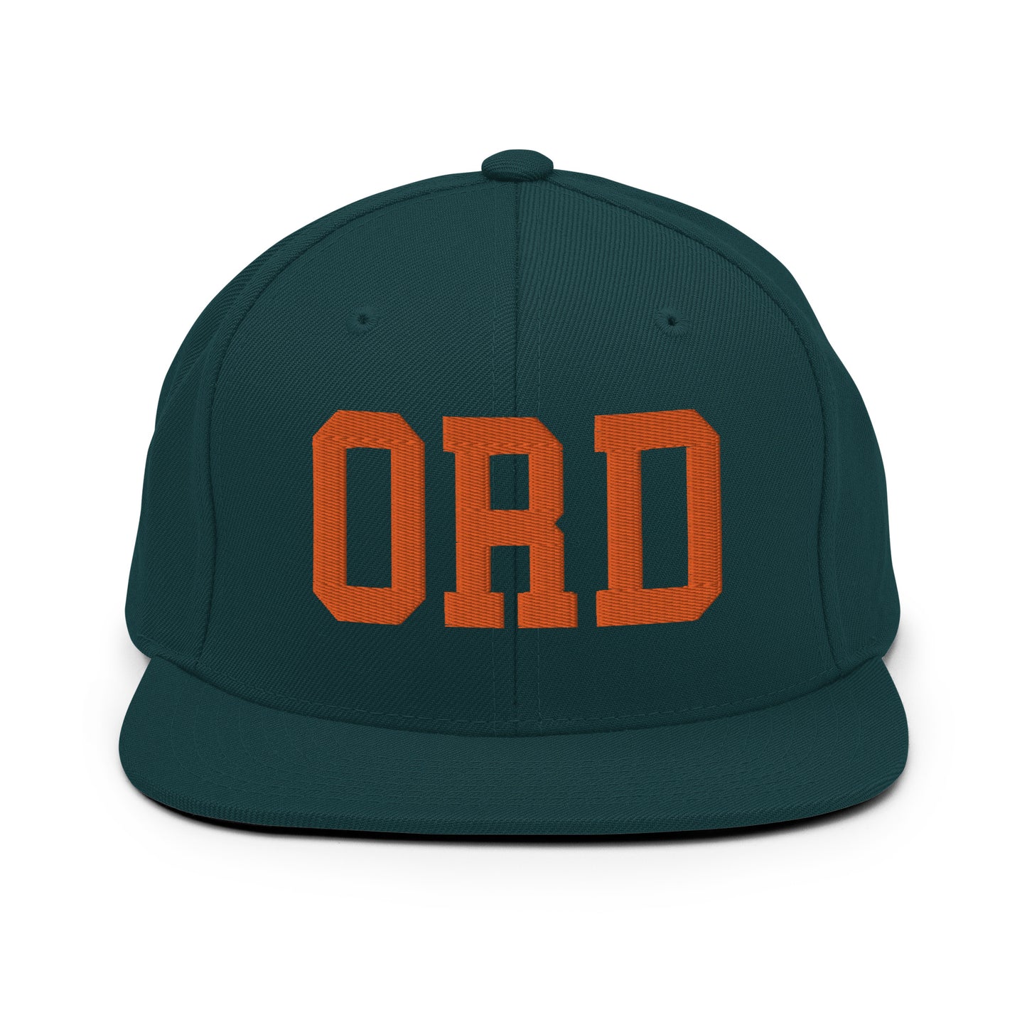College-Style Classic Snapback Hat • Orange • ORD Chicago • YHM Designs - Image 23