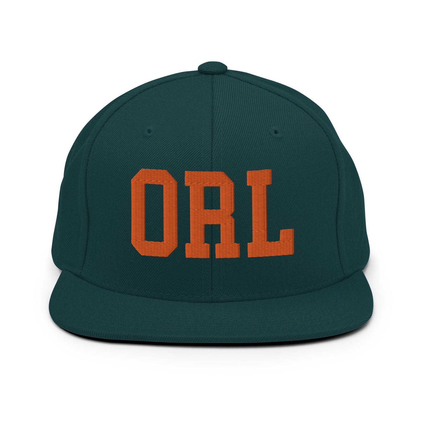 College-Style Classic Snapback Hat • Orange • ORL Orlando • YHM Designs - Image 23