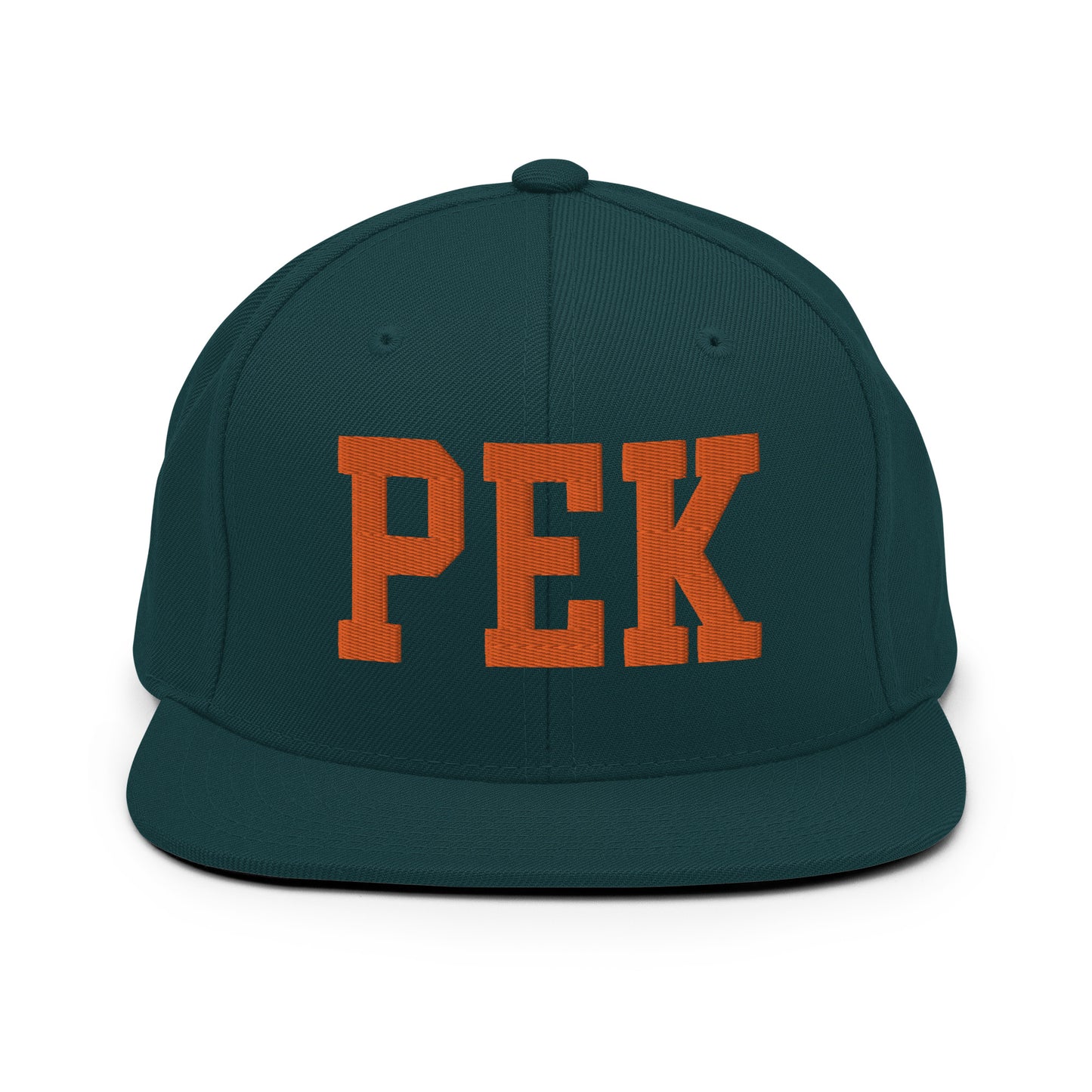 College-Style Classic Snapback Hat • Orange • PEK Beijing • YHM Designs - Image 23