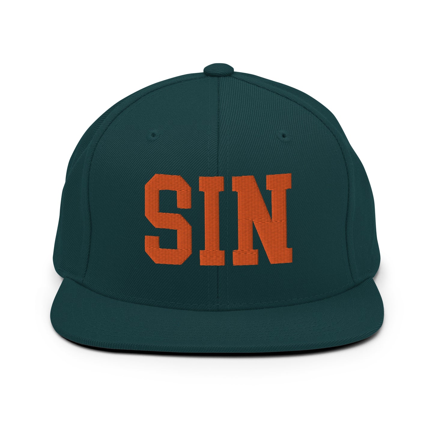 College-Style Classic Snapback Hat • Orange • SIN Singapore • YHM Designs - Image 23