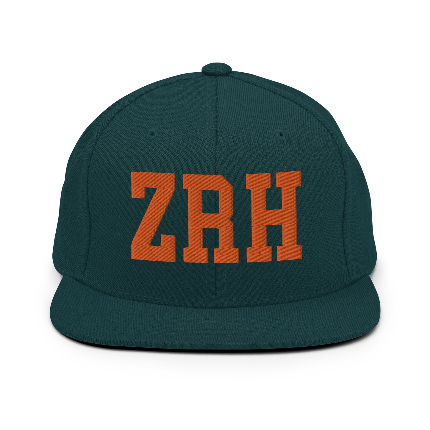 College-Style Classic Snapback Hat • Orange • ZRH Zurich • YHM Designs - Image 23