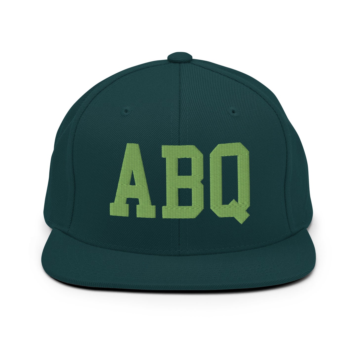 College-Style Classic Snapback Hat • Kiwi Green • ABQ Albuquerque • YHM Designs - Image 07