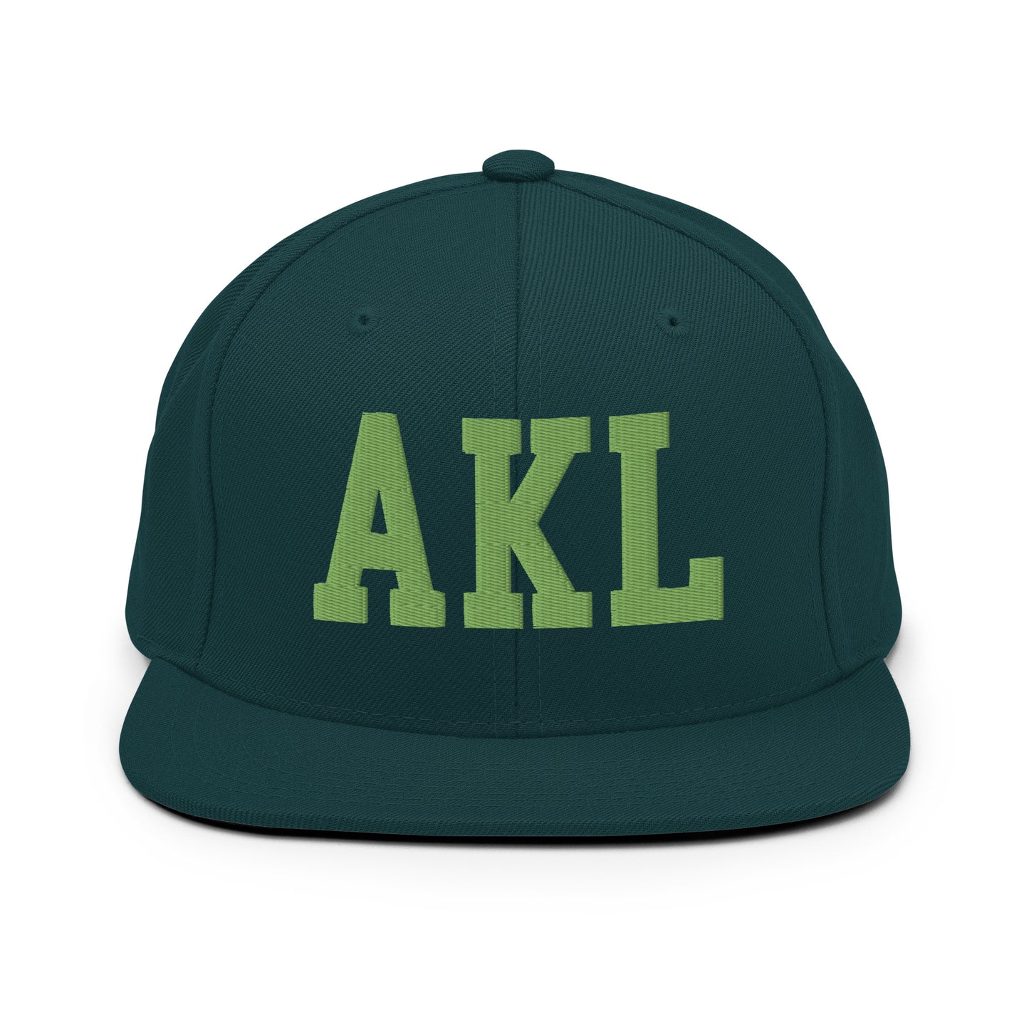 College-Style Classic Snapback Hat • Kiwi Green • AKL Auckland • YHM Designs - Image 07