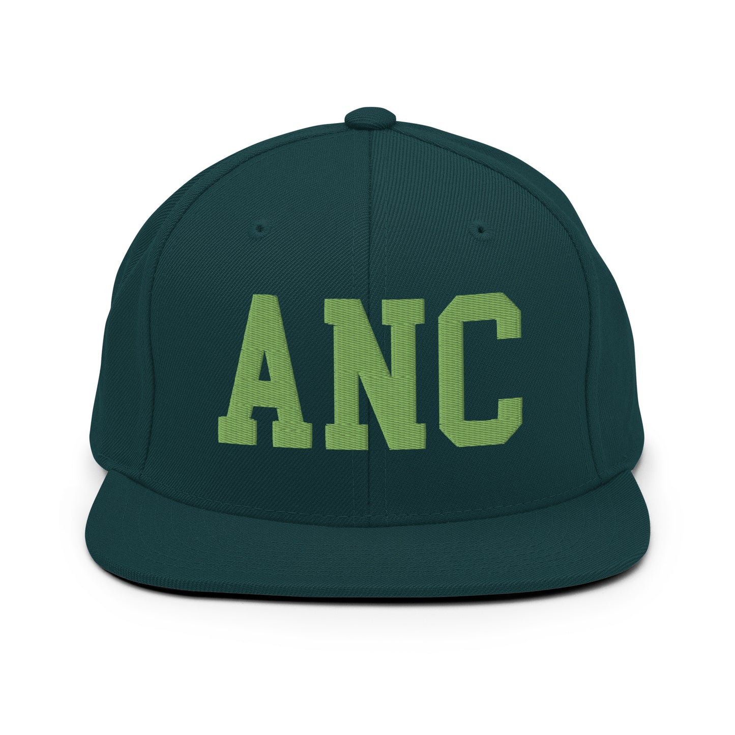 College-Style Classic Snapback Hat • Kiwi Green • ANC Anchorage • YHM Designs - Image 07