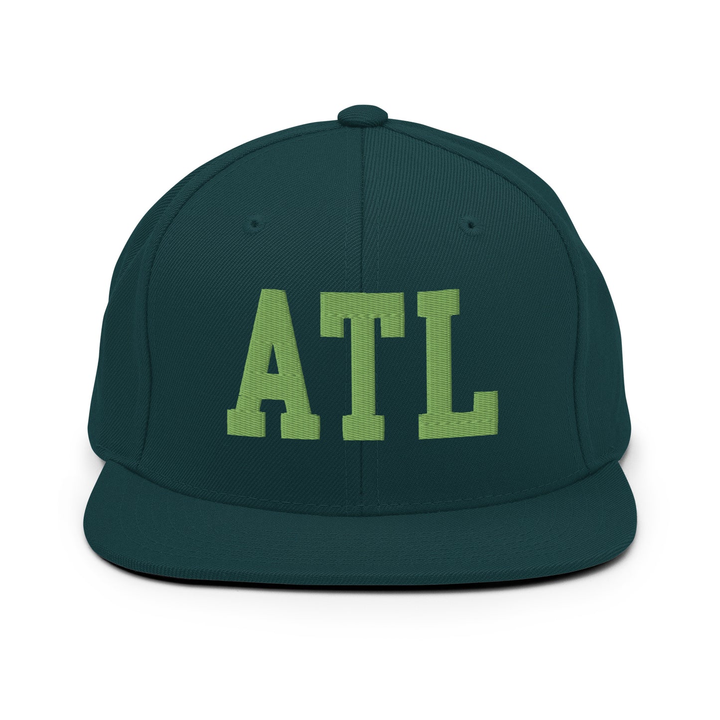 College-Style Classic Snapback Hat • Kiwi Green • ATL Atlanta • YHM Designs - Image 07
