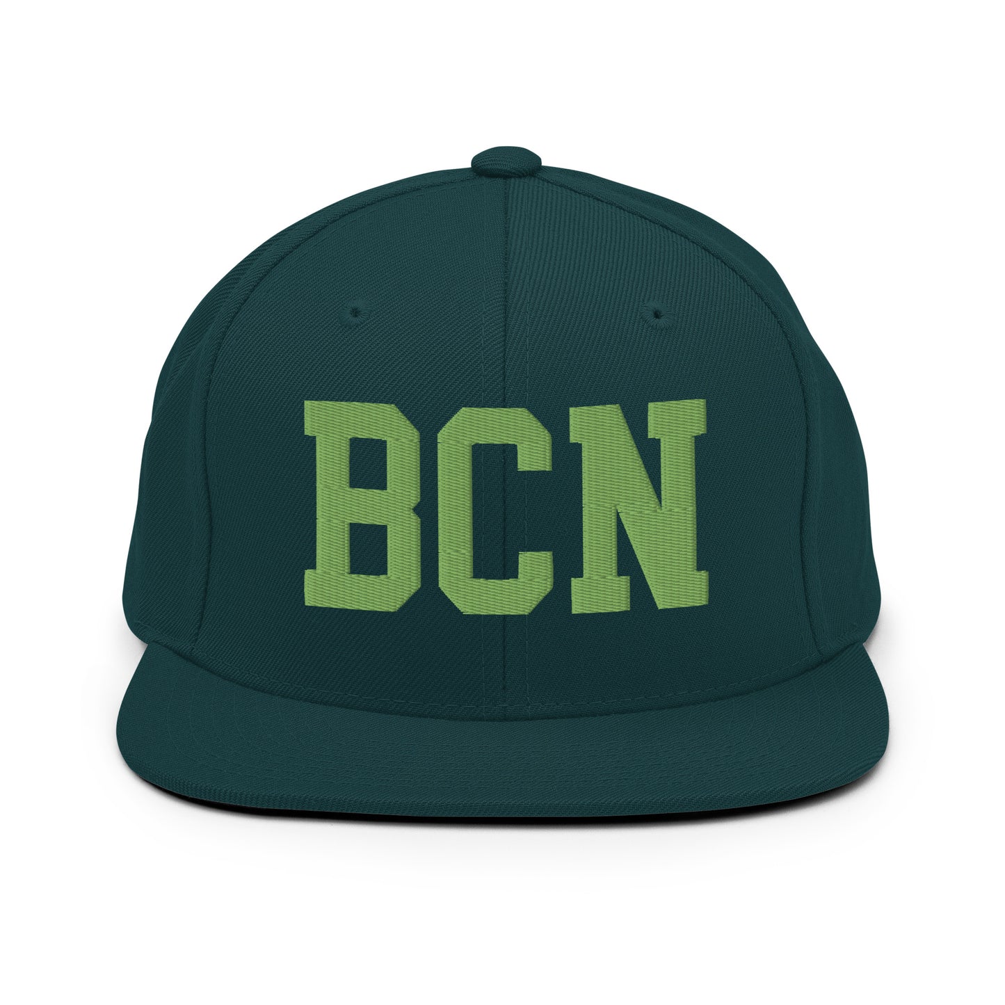 College-Style Classic Snapback Hat • Kiwi Green • BCN Barcelona • YHM Designs - Image 07