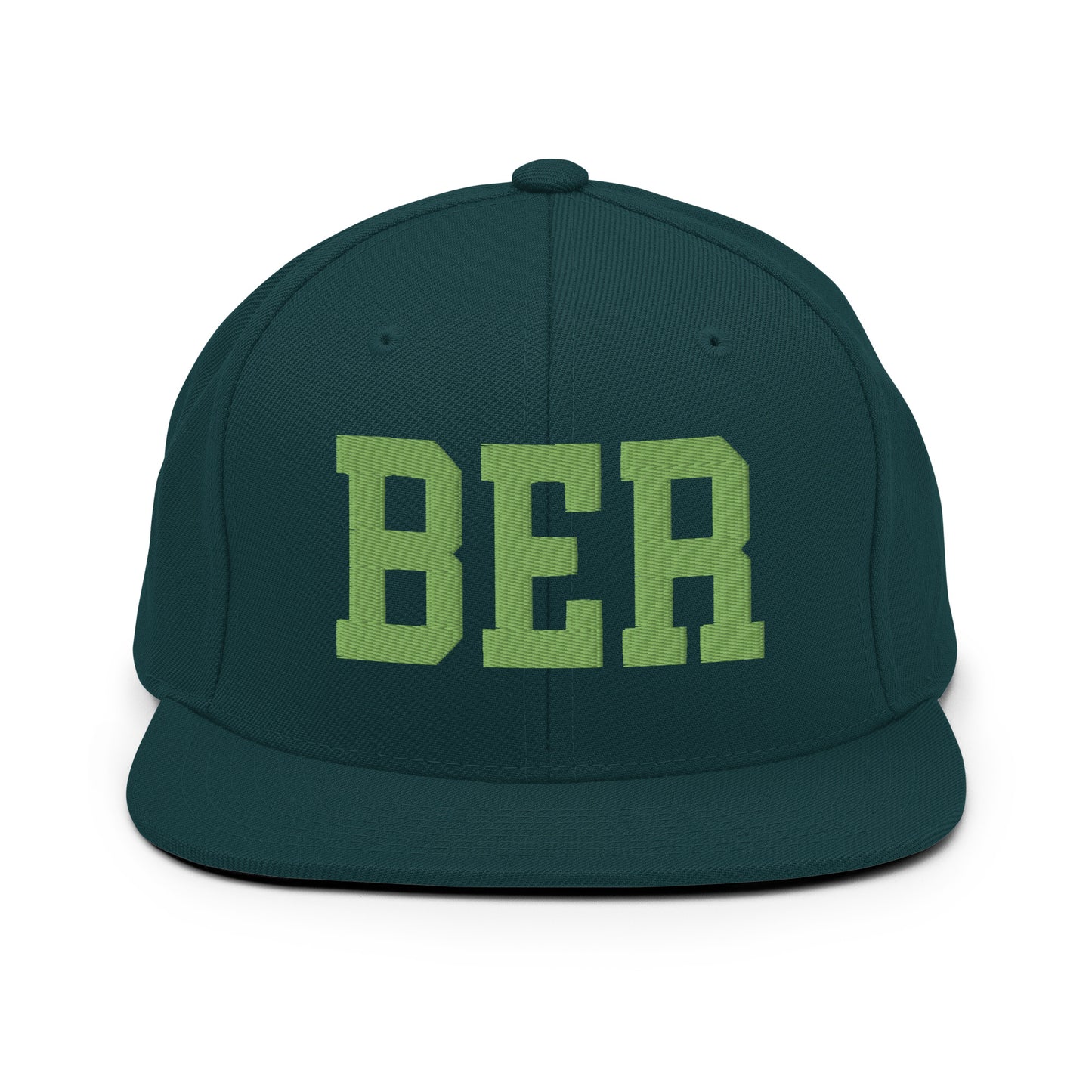 College-Style Classic Snapback Hat • Kiwi Green • BER Berlin • YHM Designs - Image 07