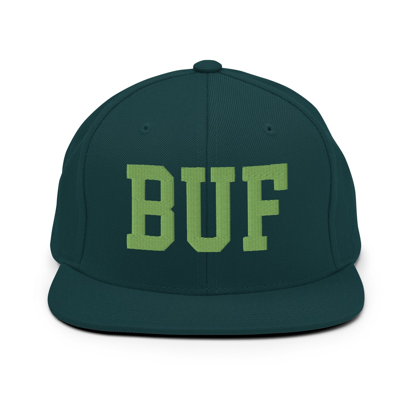 College-Style Classic Snapback Hat • Kiwi Green • BUF Buffalo • YHM Designs - Image 07