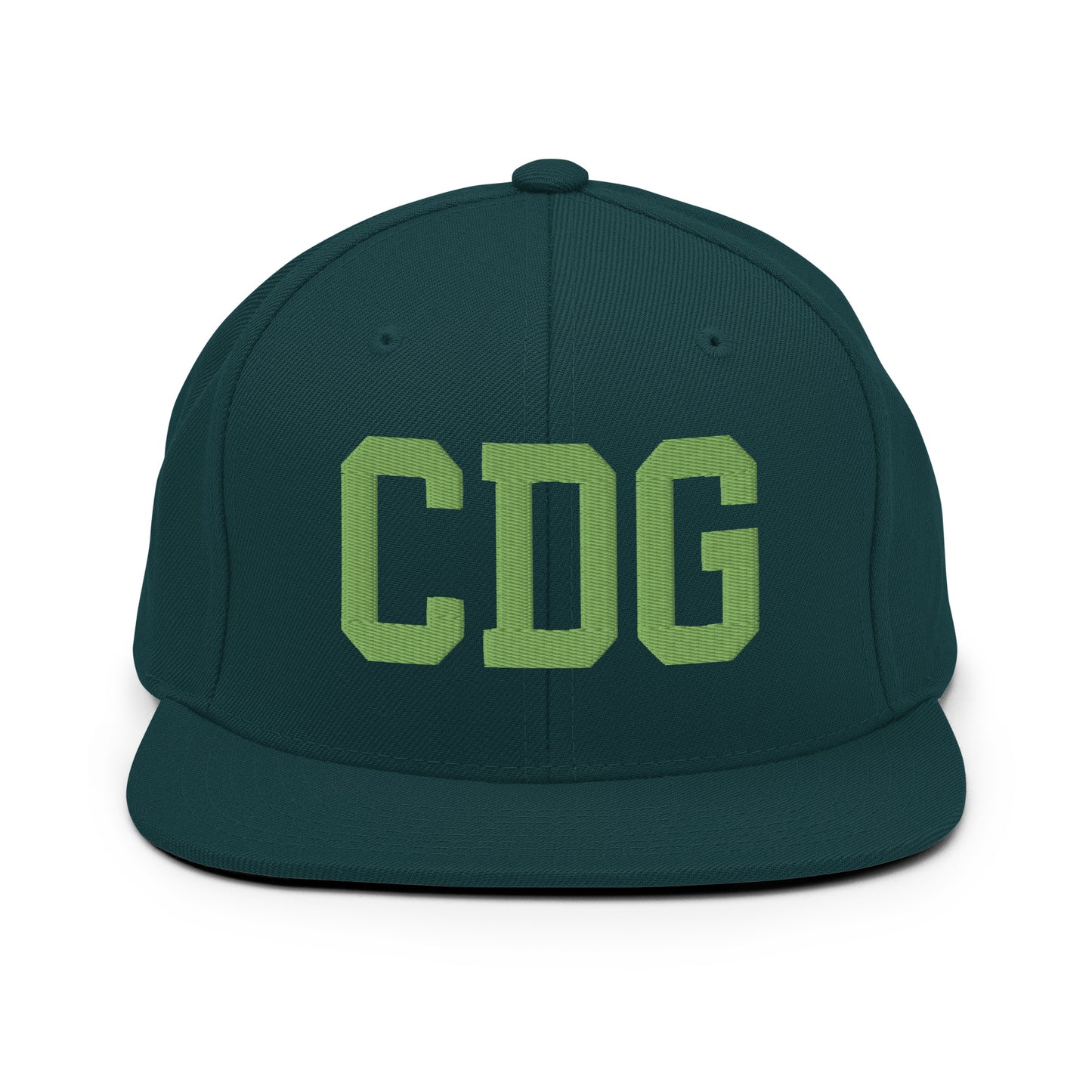 College-Style Classic Snapback Hat • Kiwi Green • CDG Paris • YHM Designs - Image 07