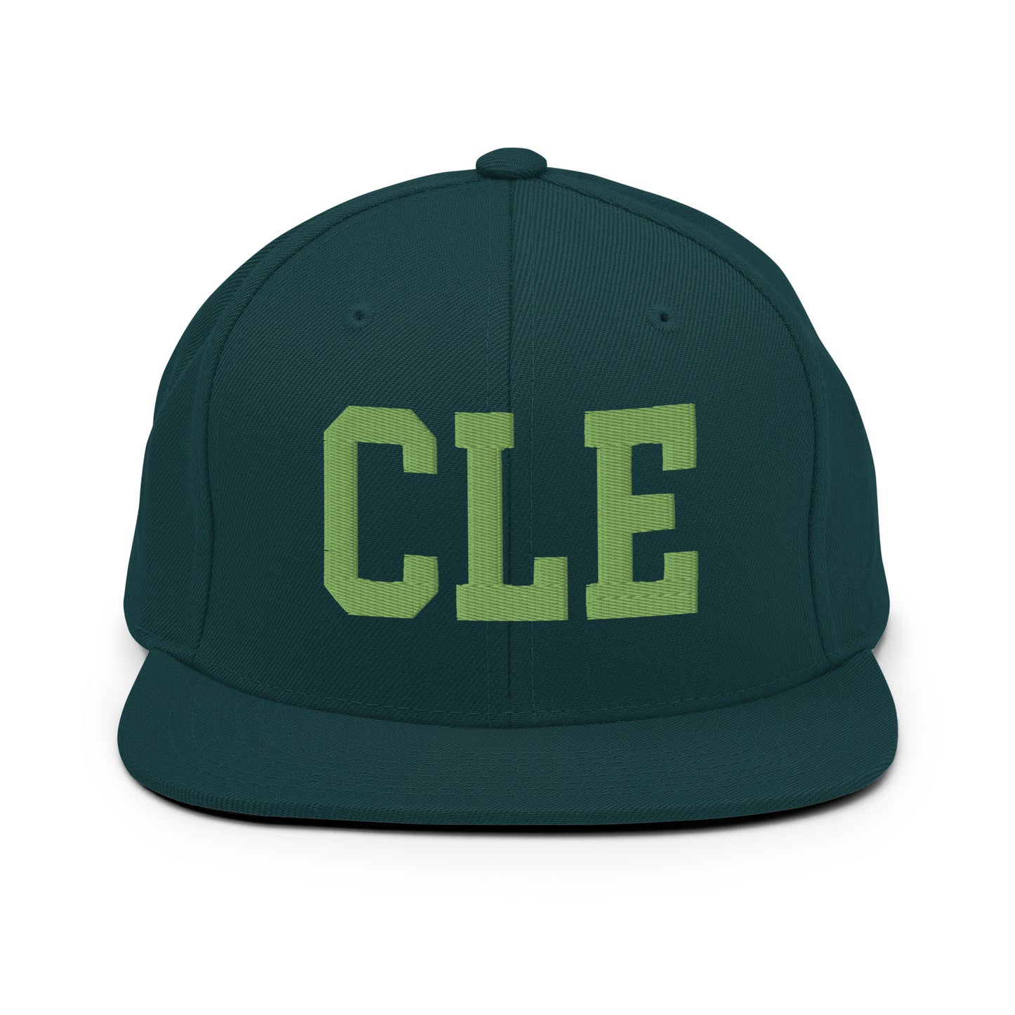 College-Style Classic Snapback Hat • Kiwi Green • CLE Cleveland Souvenir • YHM Designs - Image 07