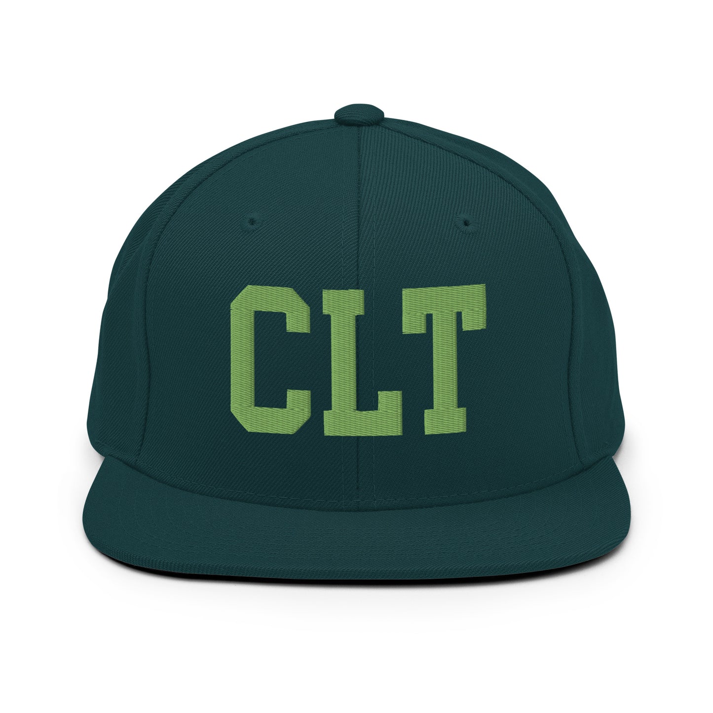 College-Style Classic Snapback Hat • Kiwi Green • CLT Charlotte • YHM Designs - Image 07