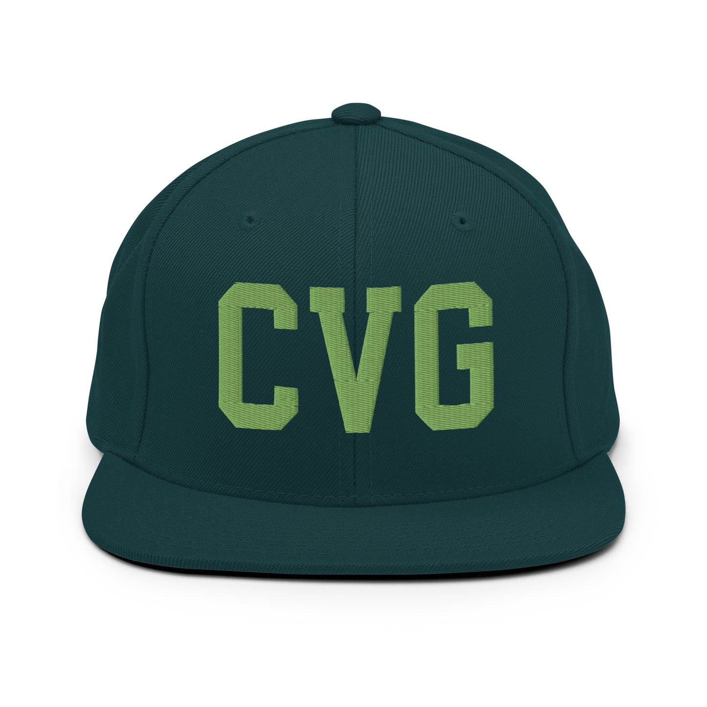 College-Style Classic Snapback Hat • Kiwi Green • CVG Cincinnati • YHM Designs - Image 07