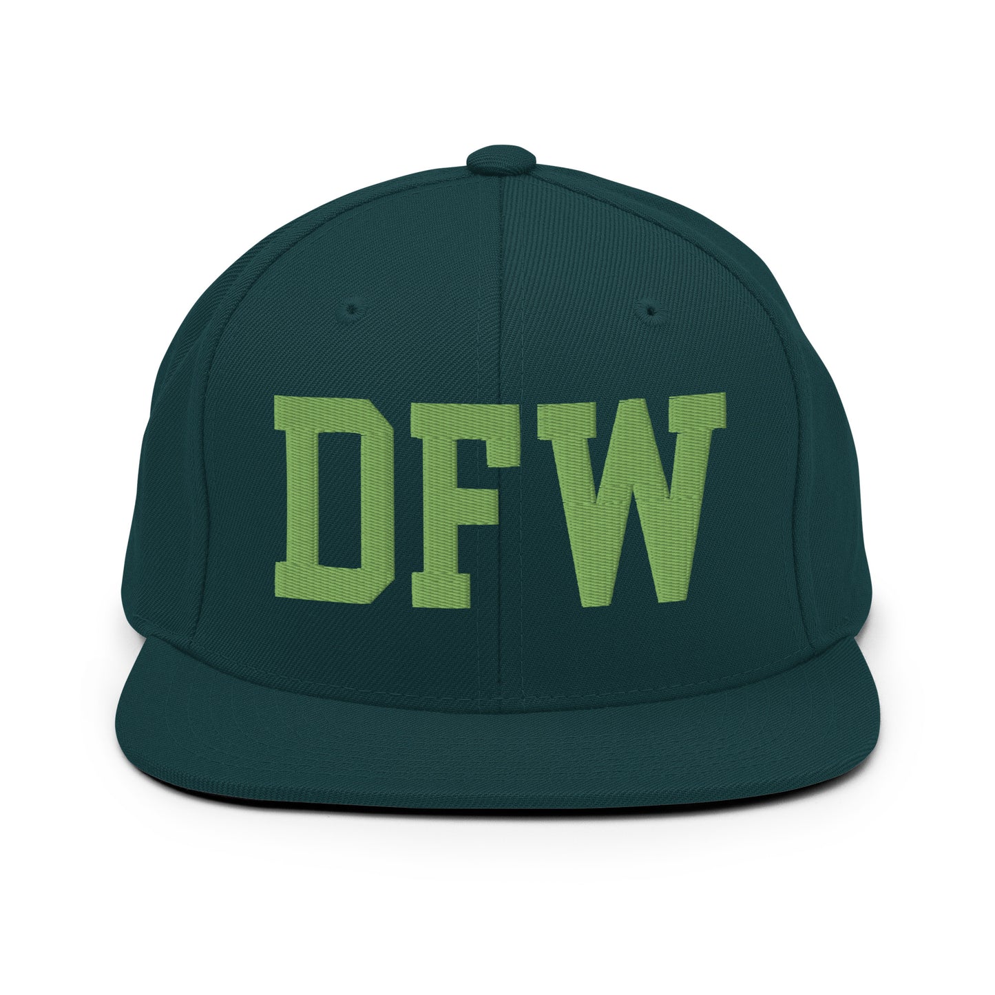 College-Style Classic Snapback Hat • Kiwi Green • DFW Dallas • YHM Designs - Image 07