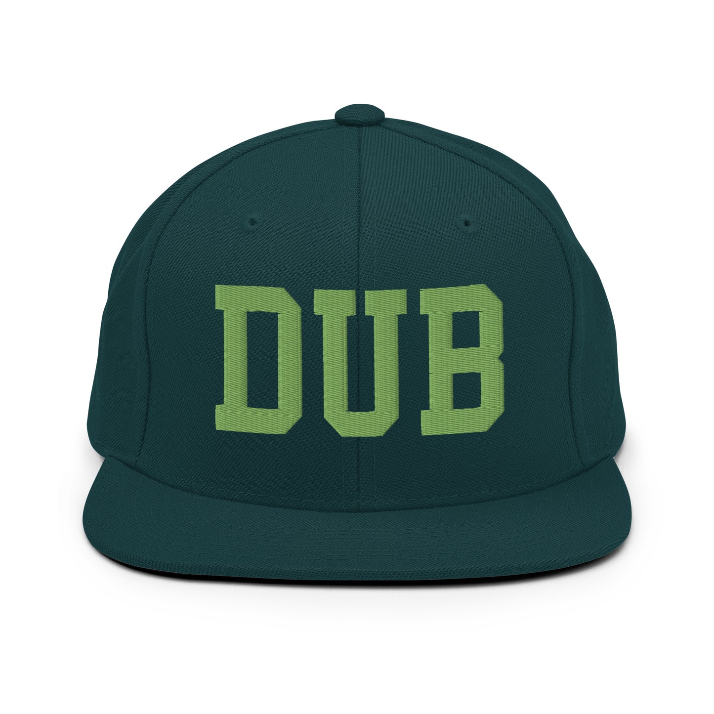 College-Style Classic Snapback Hat • Kiwi Green • DUB Dublin • YHM Designs - Image 07