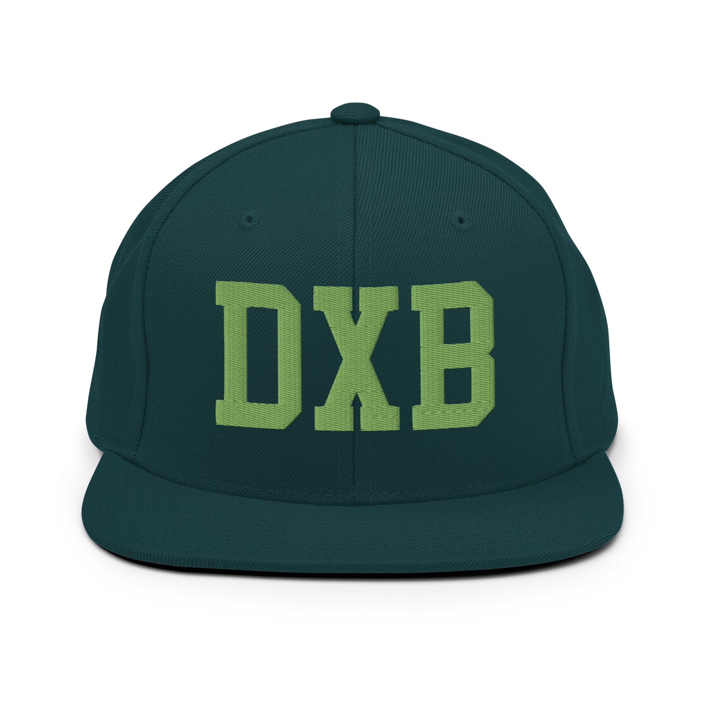 College-Style Classic Snapback Hat • Kiwi Green • DXB Dubai • YHM Designs - Image 07