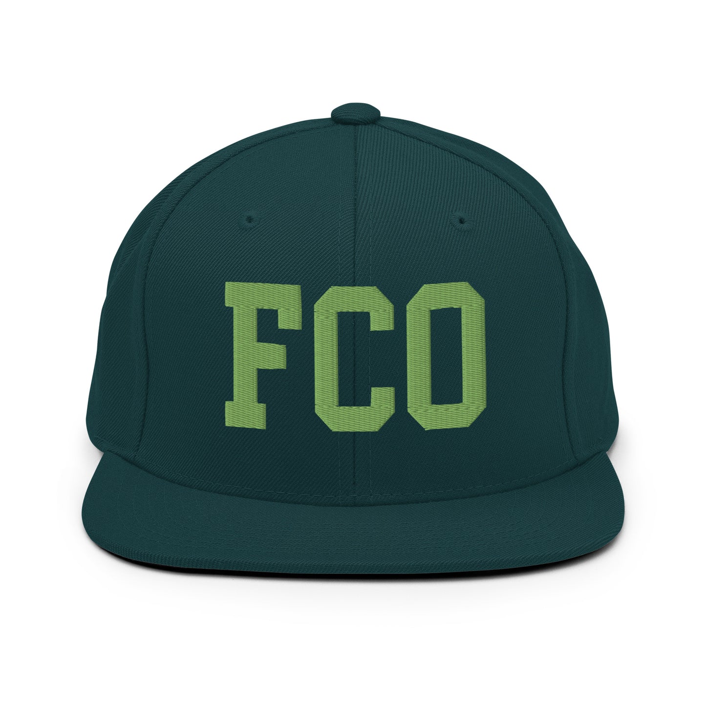 College-Style Classic Snapback Hat • Kiwi Green • FCO Rome • YHM Designs - Image 07