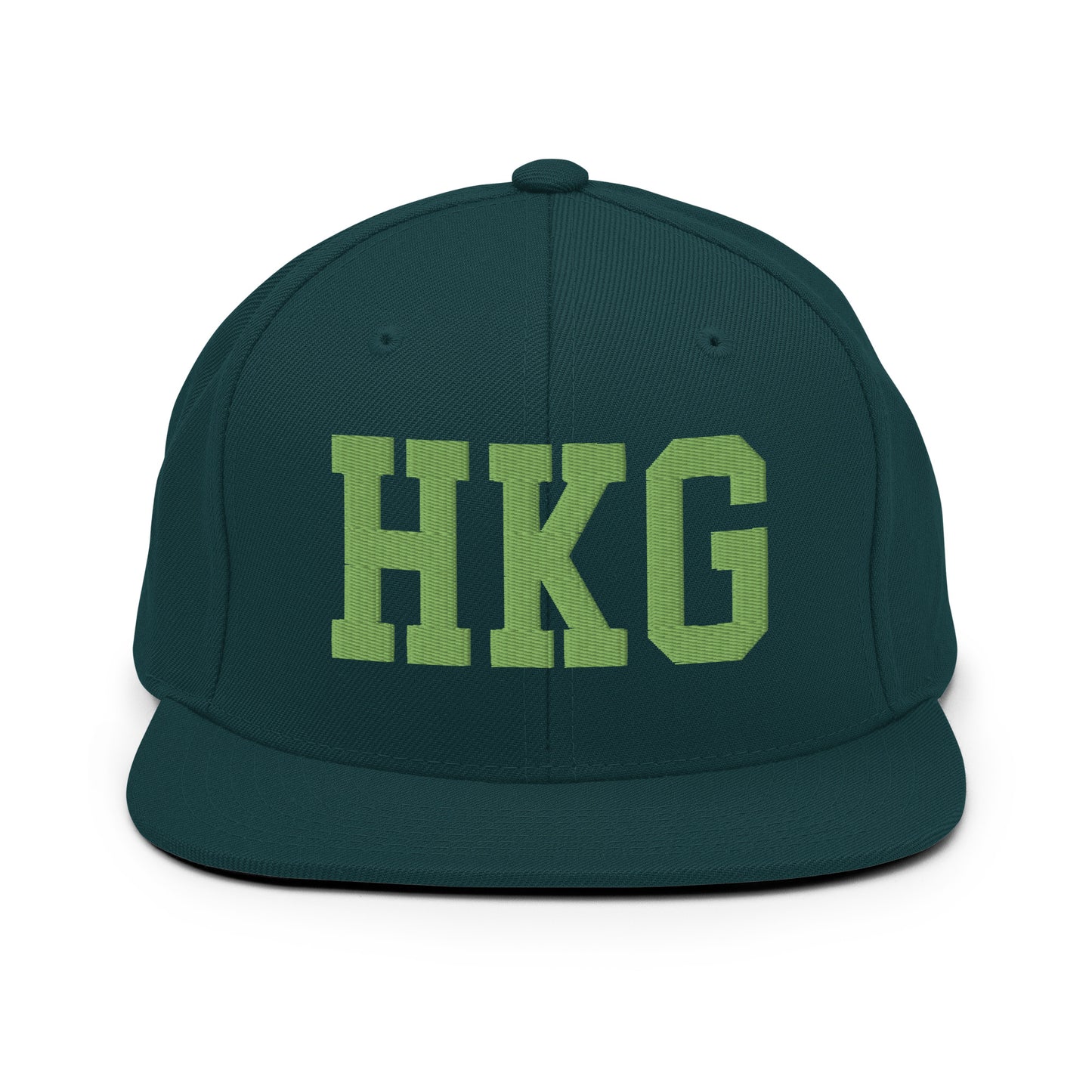 College-Style Classic Snapback Hat • Kiwi Green • HKG Hong Kong • YHM Designs - Image 07
