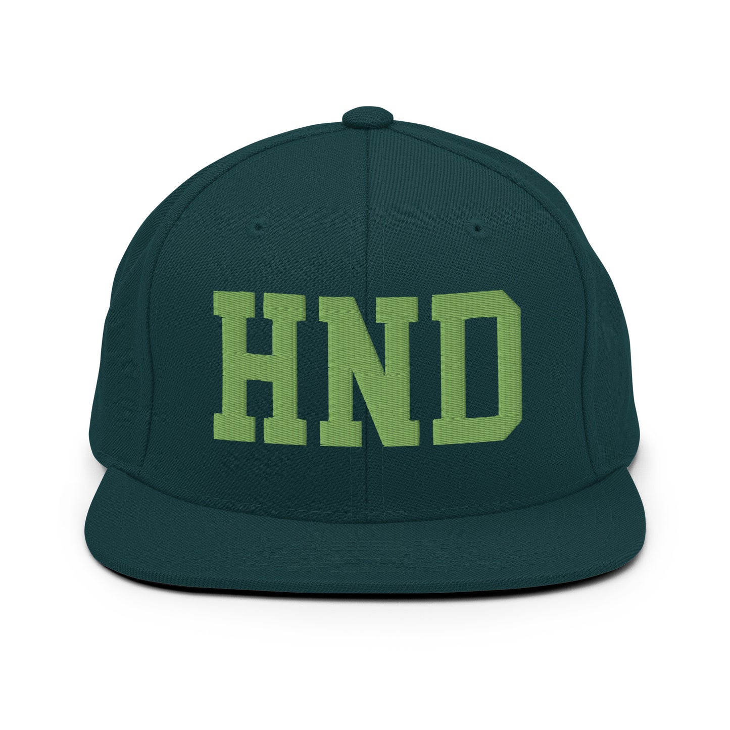 College-Style Classic Snapback Hat • Kiwi Green • HND Tokyo • YHM Designs - Image 07