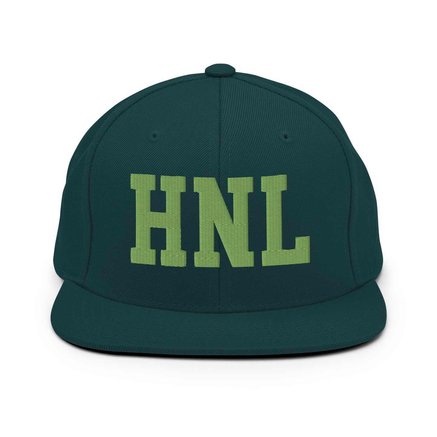 College-Style Classic Snapback Hat • Kiwi Green • HNL Honolulu • YHM Designs - Image 07